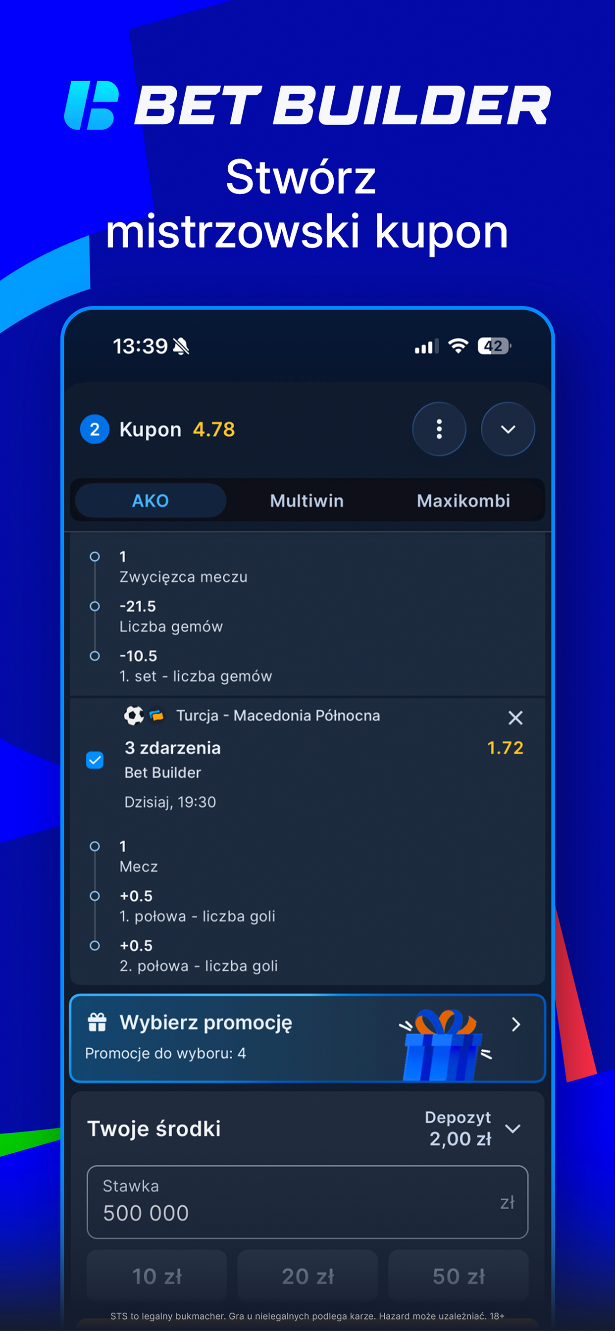 Aplikacja mobilna STS – oferta zakładów i kupon