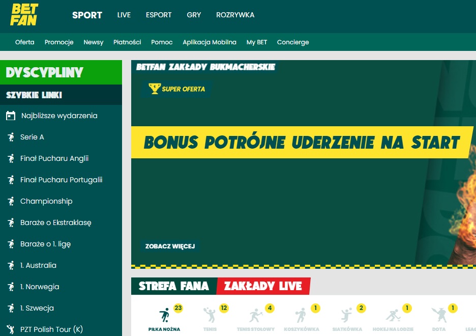 betfan.pl - bukmacher online w Polsce