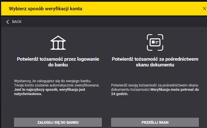 Weryfikacja konta Fortuna konieczna by uzyskać bonus 20 zł za pełną rejestrację