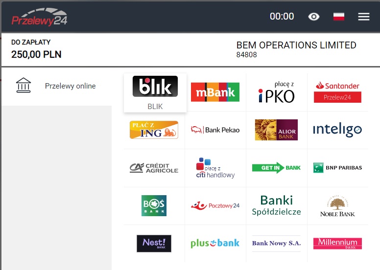 Jakie banki obsługiwane są w Betclic.pl przez Przelewy24