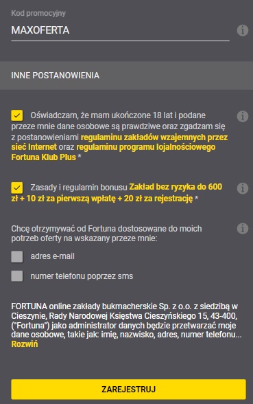Kod Fortuna 2022 - MAXOFERTA od Bukmacherzy.com