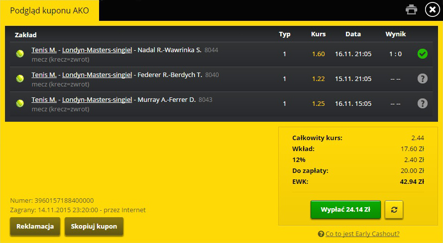 CashOut w Fortuna